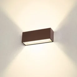 SLV Sitra Aplique de exterior LED Up/Down 30cm óxido