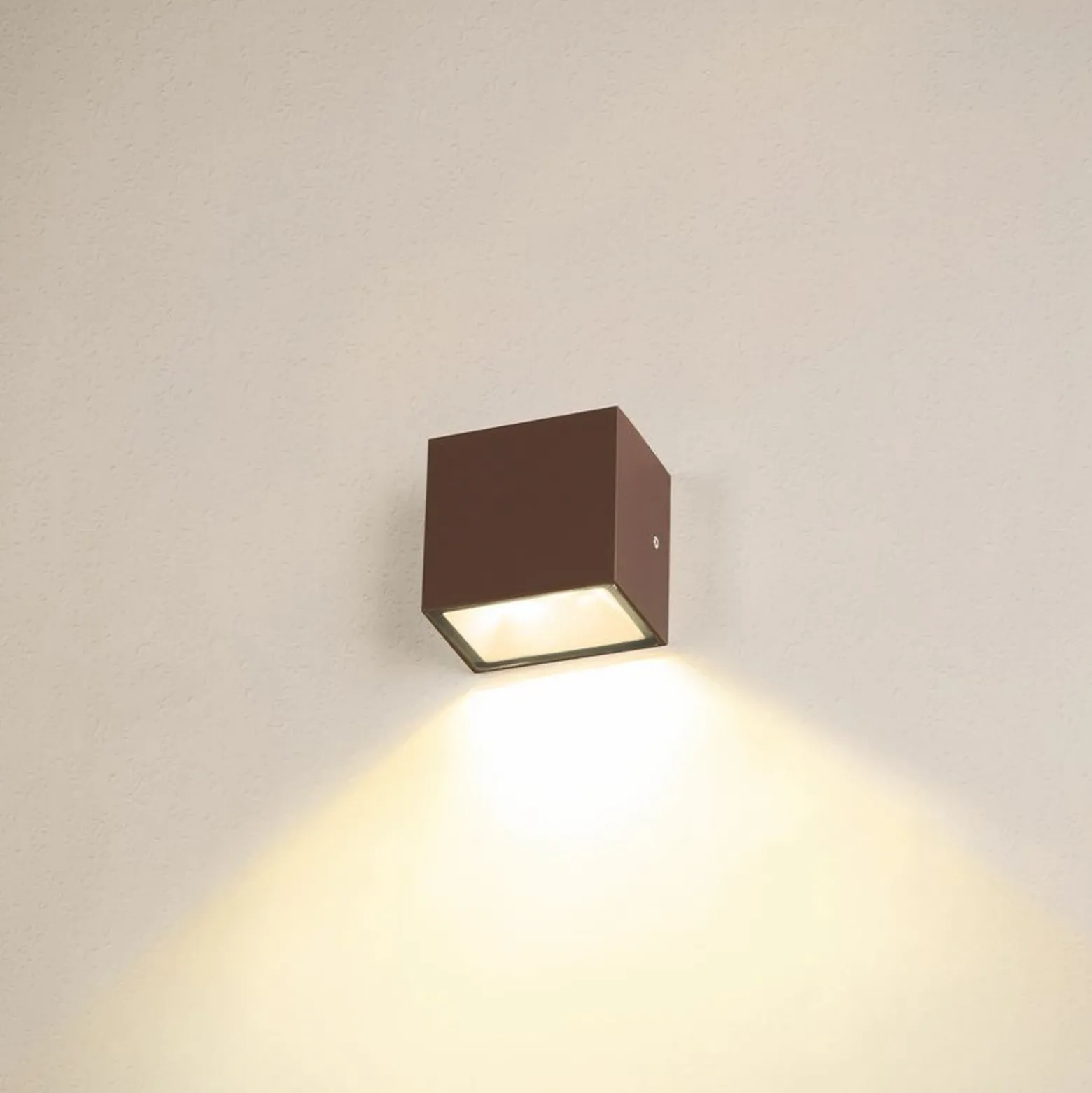 SLV Sitra Aplique LED para exterior down, óxido