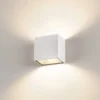 SLV Sitra Cube Aplique para exterior LED, blanco