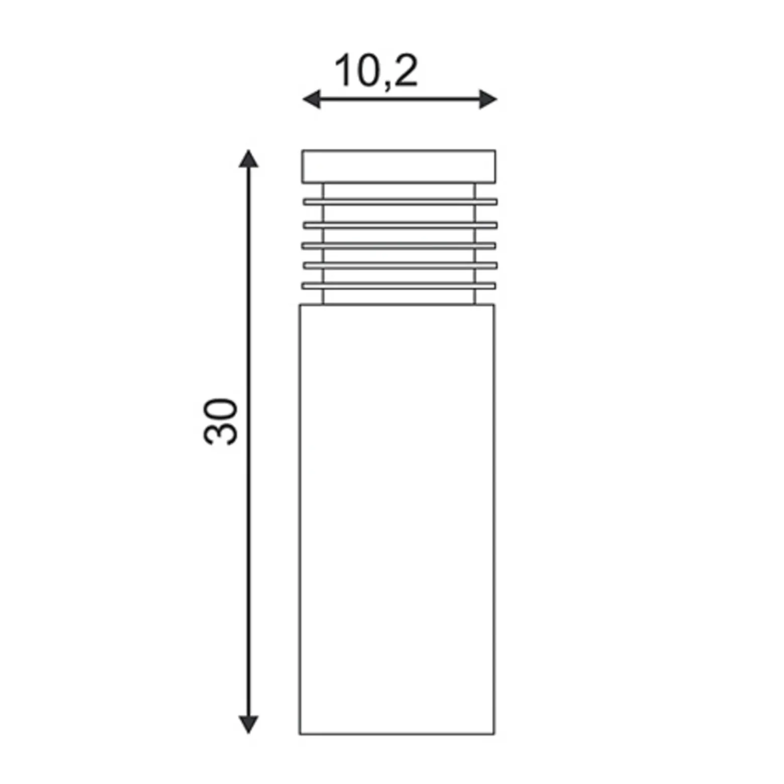 SLV Vap Slim 30 Baliza de acero inoxidable