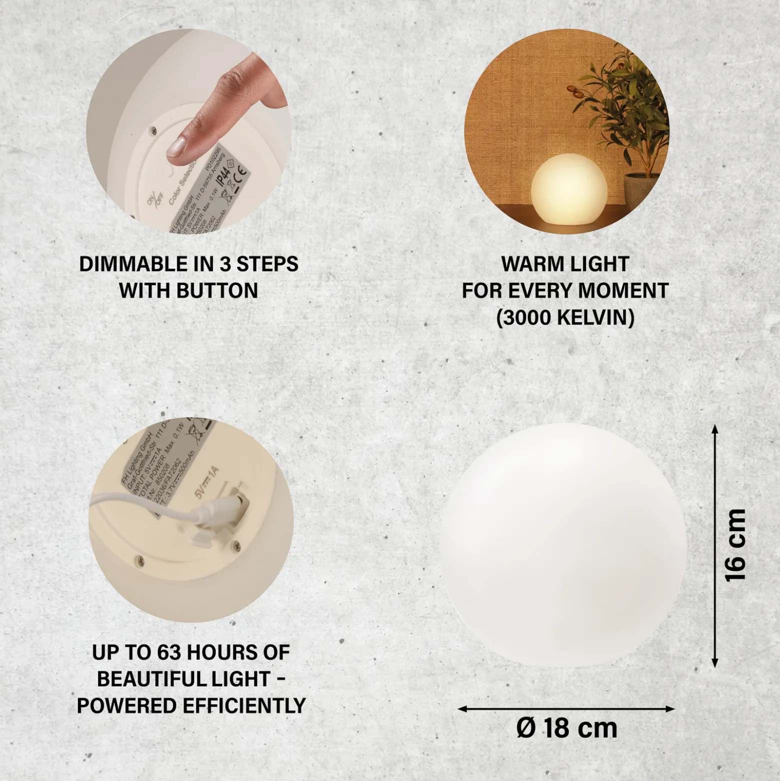 Solar LED batería Busso blanco, sensor crepuscular
