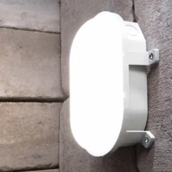 Sotano lámpara resistente a la humedad, blanco, interruptor DIP