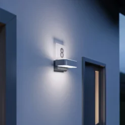 STEINEL Aplique de exterior LED L 820 SC, sensor, plata