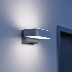 STEINEL Aplique LED para exterior L 810 SC, sensor, plata
