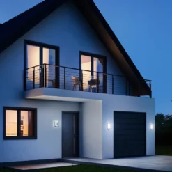 STEINEL L 240 S Aplique de pared LED con sensor, acero inoxidable