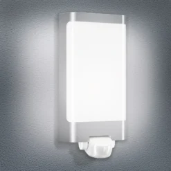 STEINEL L 240 S Aplique de pared LED con sensor, acero inoxidable