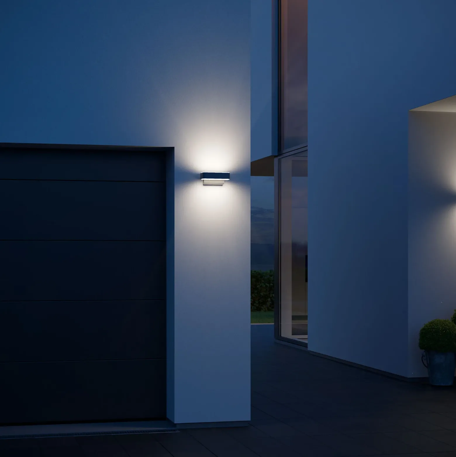 STEINEL L 810 S Aplique de pared LED, negro mate