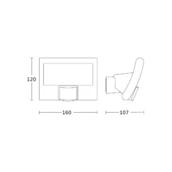 STEINEL XLED curved S foco de exterior antracita