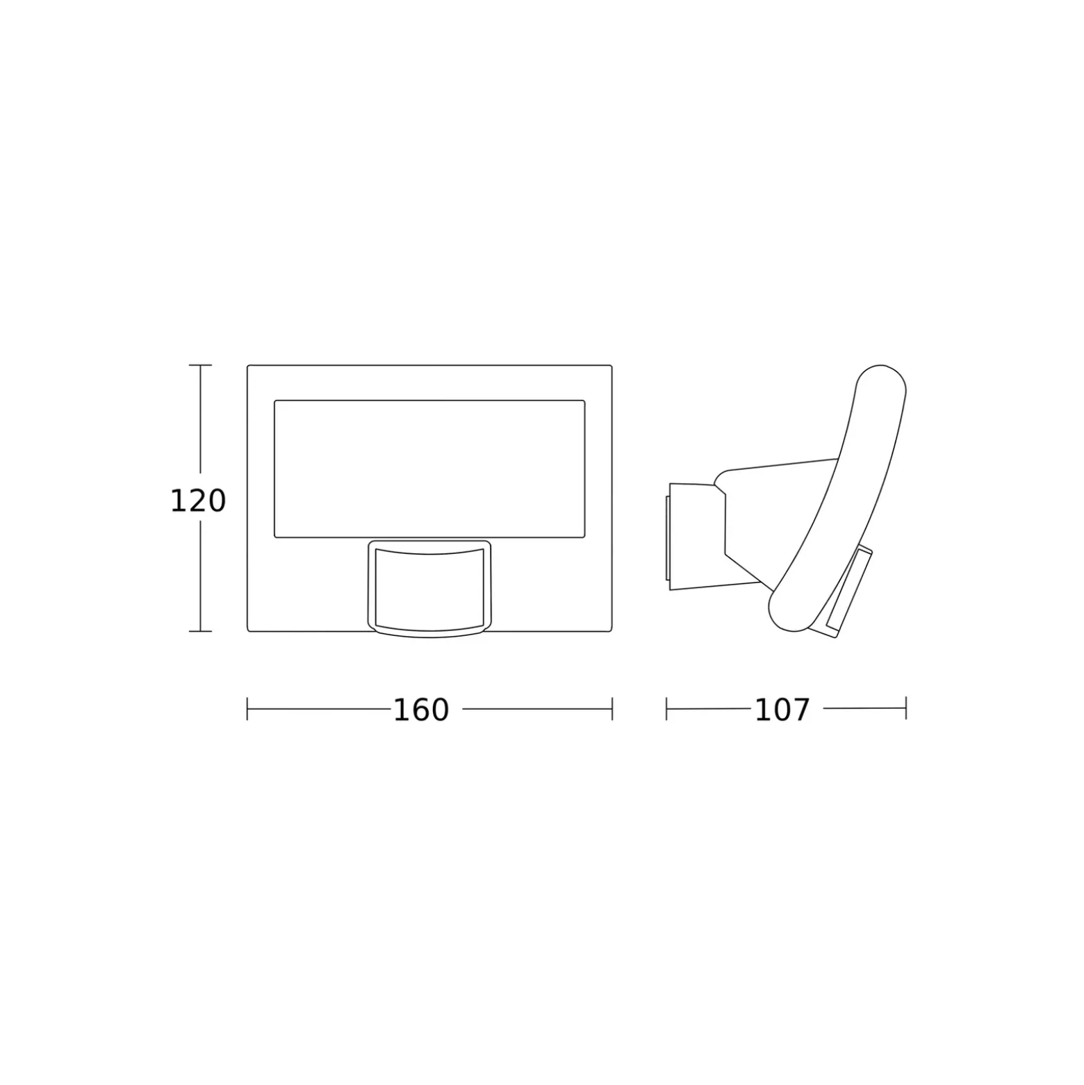 STEINEL XLED curved S foco de exterior antracita