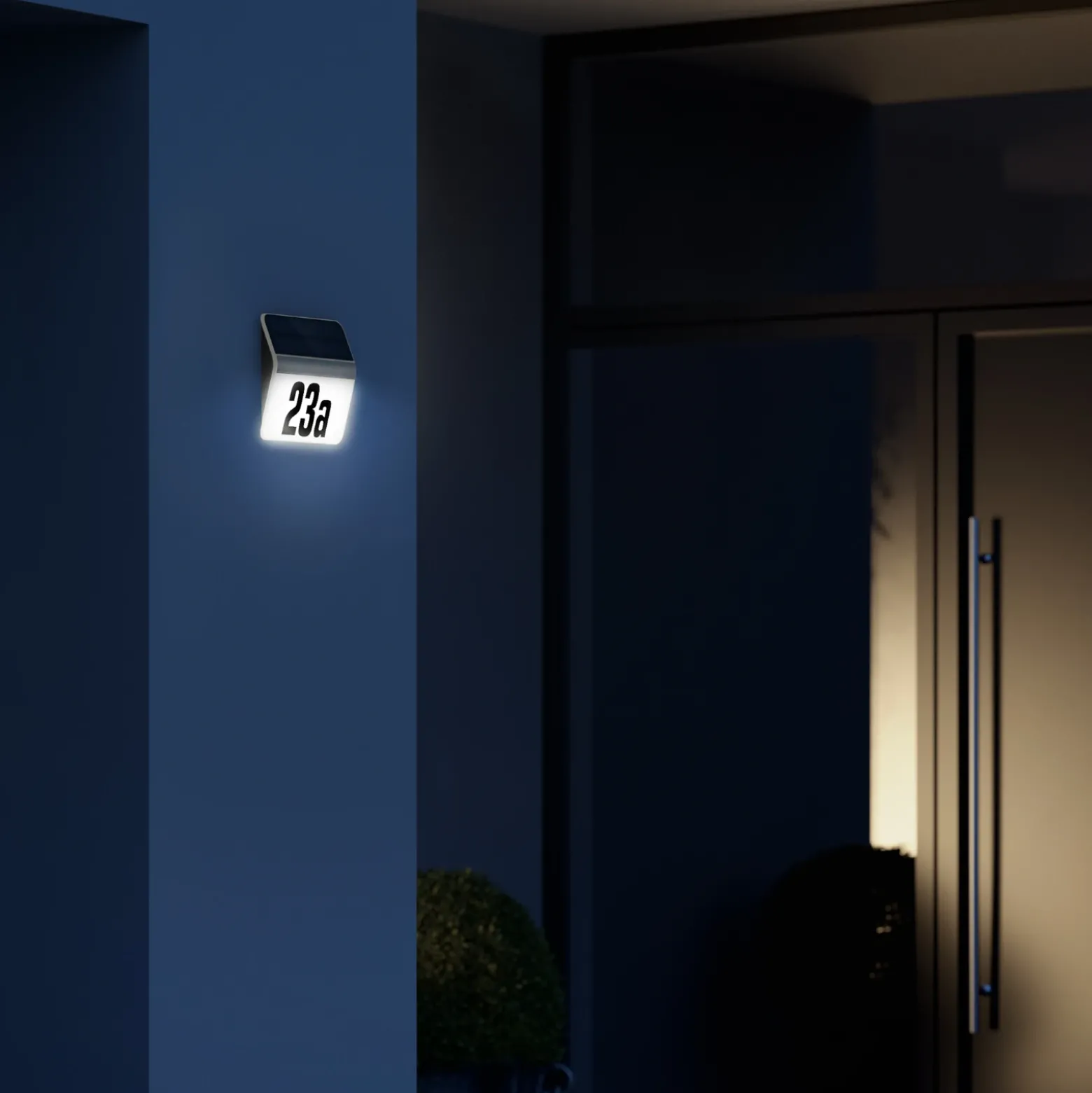 STEINEL XSolar LH-N Lámpara LED para números de casa, acero inoxidable