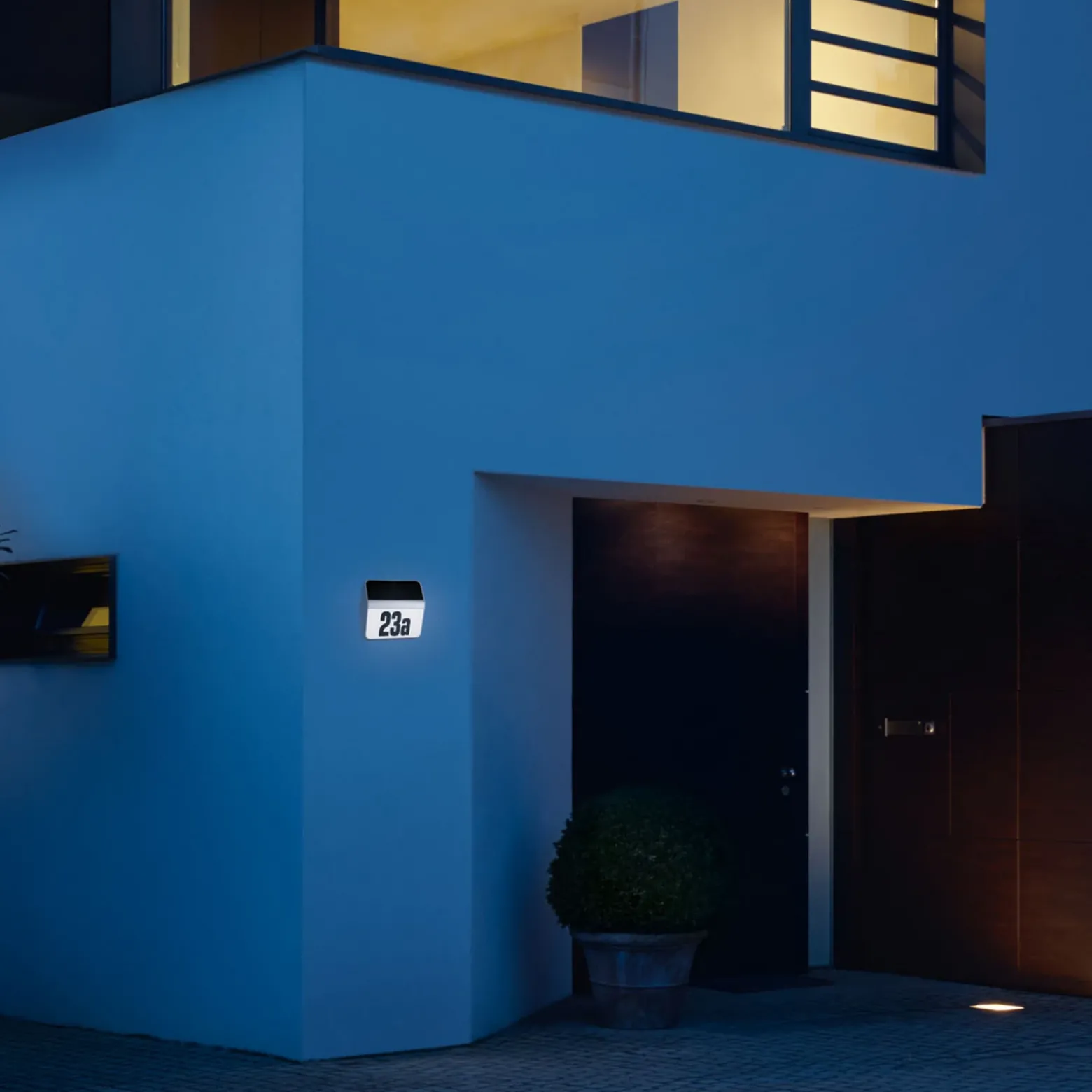 STEINEL XSolar LH-N Lámpara LED para números de casa, acero inoxidable