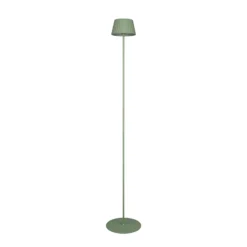 Suárez lámpara de pie LED recargable, verde, altura 123 cm, metal