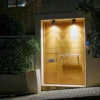 Sutil foco de techo LED Tami para exteriores