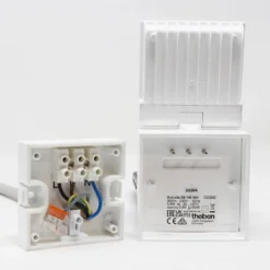 Theben Aplique LED para exterior theLeda S8-100, blanco, sensor