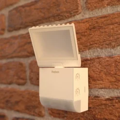 Theben Aplique LED para exterior theLeda S8-100, blanco, sensor