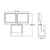 Theben Aplique LED para exterior theLeda S17-100, negro Sensor