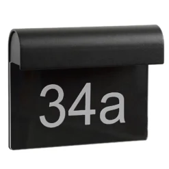 THESI Aplique con número de casa LED, negro
