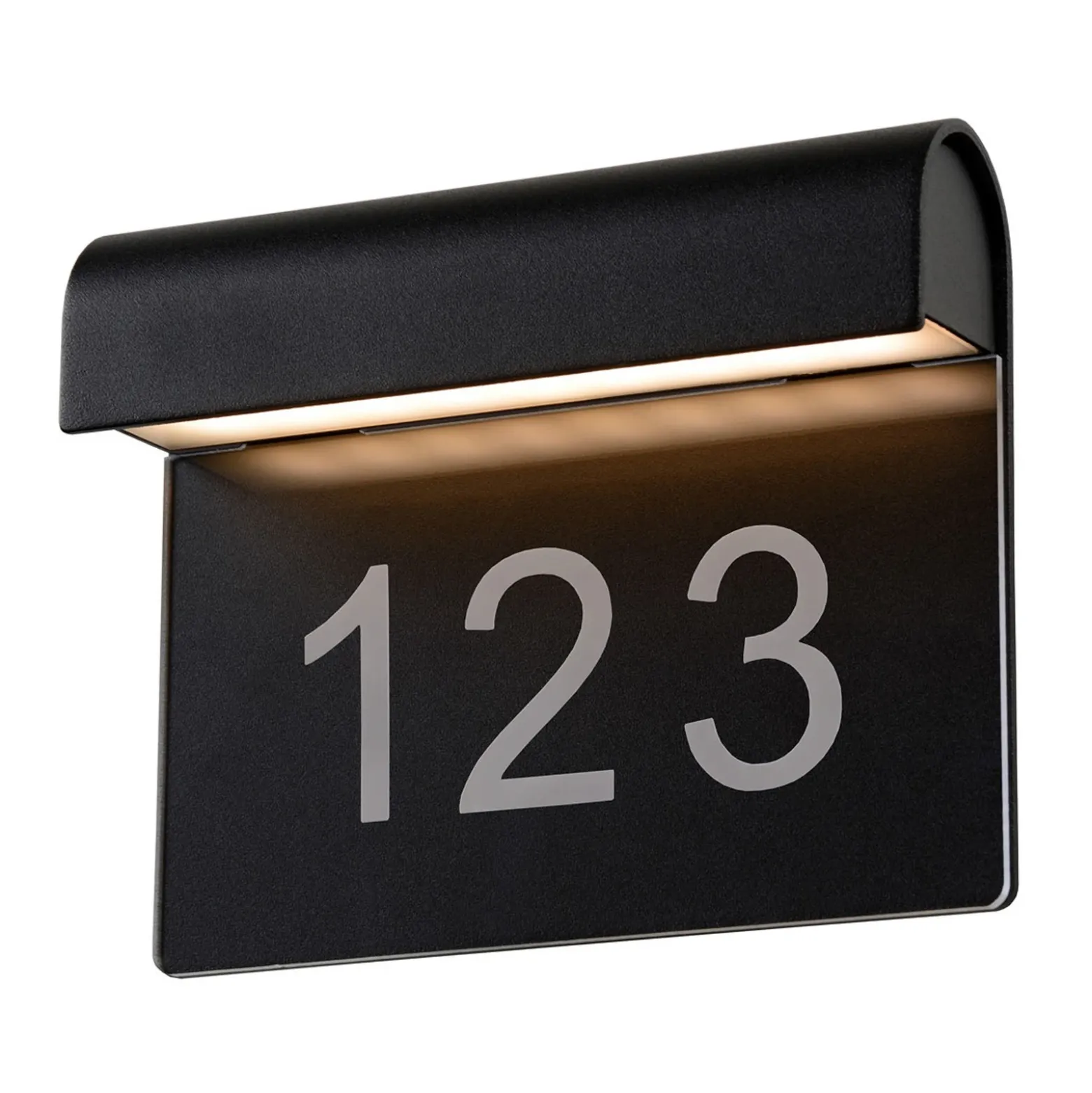 THESI Aplique con número de casa LED, negro