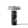 Trip LED lámpara de mesa recargable, gris / gris, mármol, vidrio, IP44