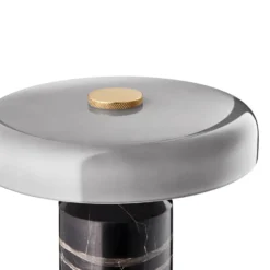 Trip LED lámpara de mesa recargable, gris / gris, mármol, vidrio, IP44