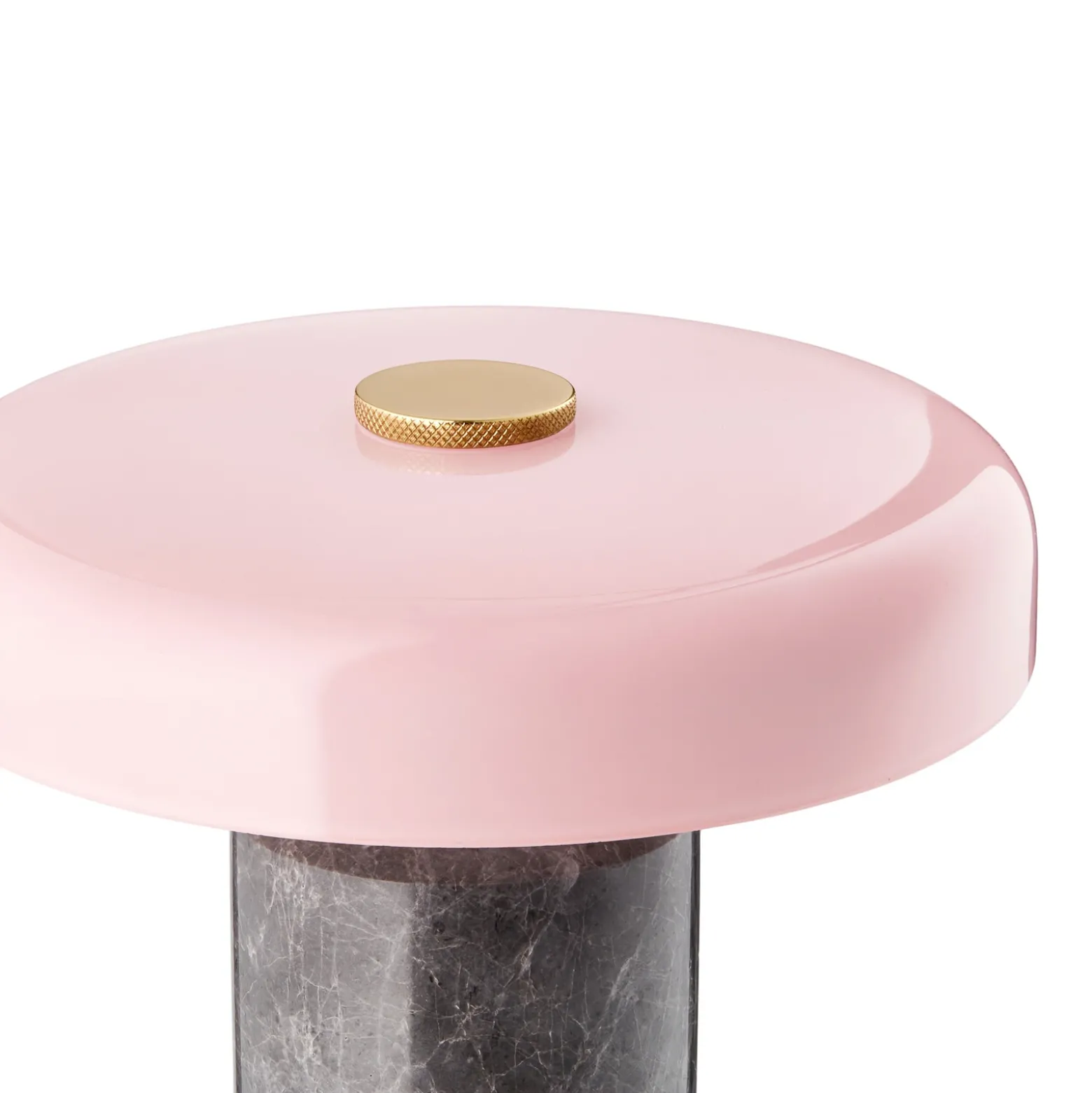 Trip LED lámpara de mesa recargable, gris / rosa, mármol, vidrio, IP44
