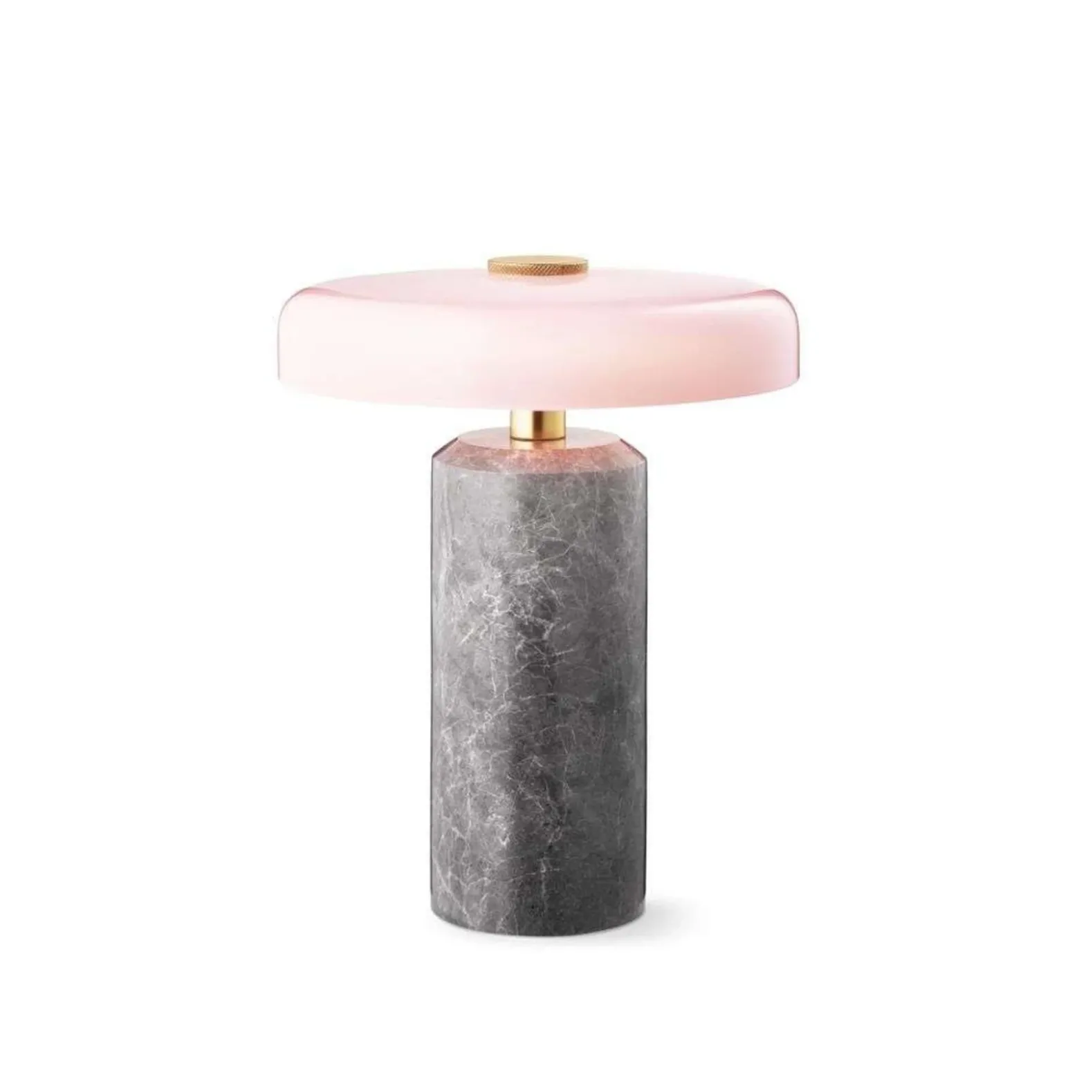 Trip LED lámpara de mesa recargable, gris / rosa, mármol, vidrio, IP44