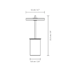 UMAGE lámpara de mesa LED recargable Asteria Move Mini, blanco 26 cm IP44