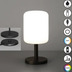 Volterra Pro LED lámpara de mesa recargable, IP54, RGBW, control remoto